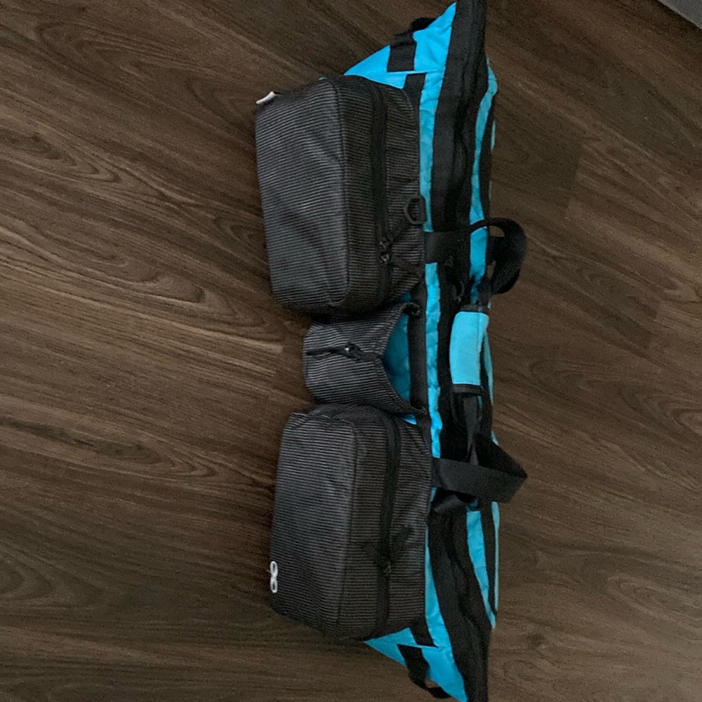 Yoga addict yoga bag. Blue and Black